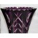 Pair of Amethyst Cut Glass Overlay Crystal Vases