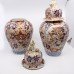 Pair of Antique Chinese Lidded Urns c.1890