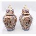 Pair of Antique Chinese Lidded Urns c.1890