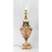 Pair of Antique French Marble & Ormolu Table Lamps with Silk Shades