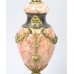 Pair of Antique French Marble & Ormolu Table Lamps with Silk Shades