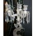 Pair of Crystal Baccarat Style Dolphin Lustre Candelabras