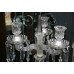 Pair of Crystal Baccarat Style Dolphin Lustre Candelabras