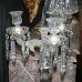 Pair of Crystal Baccarat Style Dolphin Lustre Candelabras