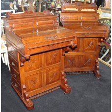 Pair of Late 19th c. 'Jack-in-the-Box' Davenports