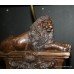 Pair of Lion Table Lamps with Shades