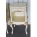 Pair of Louis XV Style Painted Cream & Gilt Bedside Cabinets