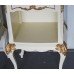 Pair of Louis XV Style Painted Cream & Gilt Bedside Cabinets