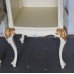 Pair of Louis XV Style Painted Cream & Gilt Bedside Cabinets