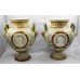 Pair of Mettlach Pottery Two Handled Bulbous Urns c.1900