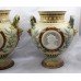 Pair of Mettlach Pottery Two Handled Bulbous Urns c.1900