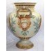 Pair of Mettlach Pottery Two Handled Bulbous Urns c.1900