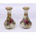 Pair of Royal Worcester Floral Blush 2187 Vases 1917