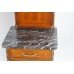 Pair of Victorian Marble Topped  Inlaid Mahogany Cabinets