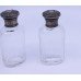 Pair of Victorian Silver Topped Crystal Scent Bottles