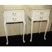 Pair of Olympus Painted Cream Louis XV Style Nightstands