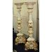 Pair of Ornate Cream & Gilt Decorative Pedestals