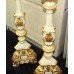 Pair of Ornate Cream & Gilt Decorative Pedestals