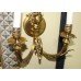 Pair of Quality Two Arm French Ormolu Cherub Wall Lights