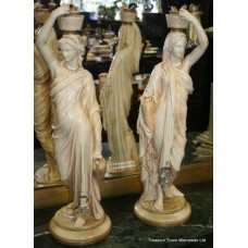 Pair of Royal Worcester Water Carrier Figures 1888