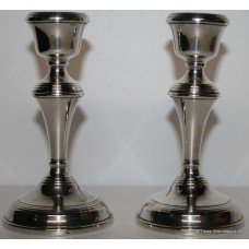 Pair of Silver Candlesticks Birmingham 1956