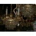 Pair of Quality Small Crystal Dropper Gold Plated Chandeliers