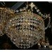 Pair of Quality Small Crystal Dropper Gold Plated Chandeliers