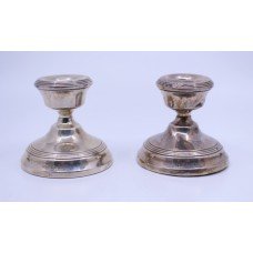 Pair of Small Vintage Silver Candlesticks