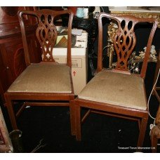 Pair of Solid Mahogany Chairs