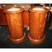 Pair of Victorian Mahogany Marble Topped Pot Cupboards