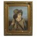 Pair of Victorian Oleograph Portraits Set in Gilt Frames