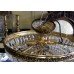Pair of Vintage Crystal Gold Plated Chandeliers