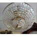 Pair of Vintage Crystal Gold Plated Chandeliers