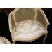 Pair of Washed Gilt French Style Carved Bergere Chairs