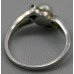 Pearl & Diamond 18ct. White Gold Crossover Ring