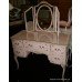 Louis XV Style Painted Pink Dressing Table
