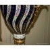 Superb Ornate Porcelain Table Lamp with Silk Shade