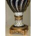 Superb Ornate Porcelain Table Lamp with Silk Shade