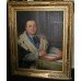 Antique Portrait University Dean Oil on Board