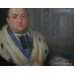 Antique Portrait University Dean Oil on Board