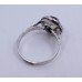 Silver Ring with Oval Amethyst Style Stone