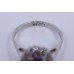 Silver Ring with Oval Amethyst Style Stone