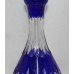 Quality Heavy Cut Glass Blue Overlay Crystal Decanter