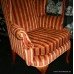 Quality Striped Upholstered Armchair