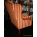 Quality Striped Upholstered Armchair