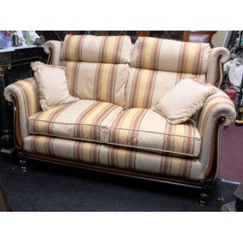 Quality New Striped Upholstered 2 Seater Sofa
