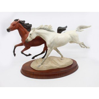 Racing the Wind Porcelain Horse Sculpture by The Franklin Mint