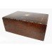 Regency Amboyna Silver Ebony & Abalone Inlaid Writing Box