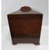 Regency Rosewood Sarcophagus Shaped Tea Caddy Box