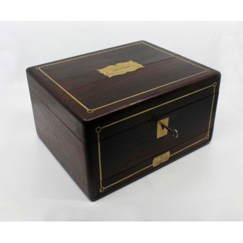 Early 19th c. Brass Inlaid Rosewood Writing Box by William Wilson Edinburgh
